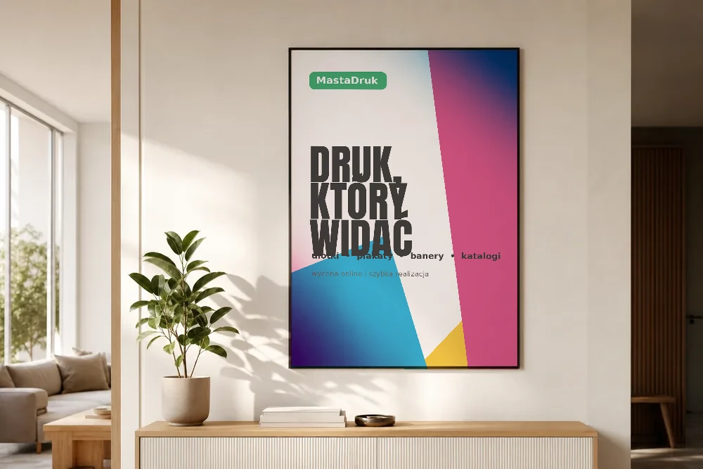 Plakat B2 w nowoczesnym wnętrzu