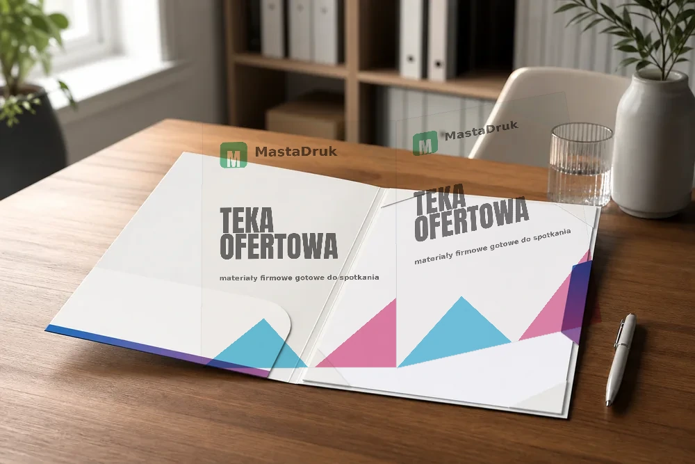Otwarta teczka ofertowa z dokumentami